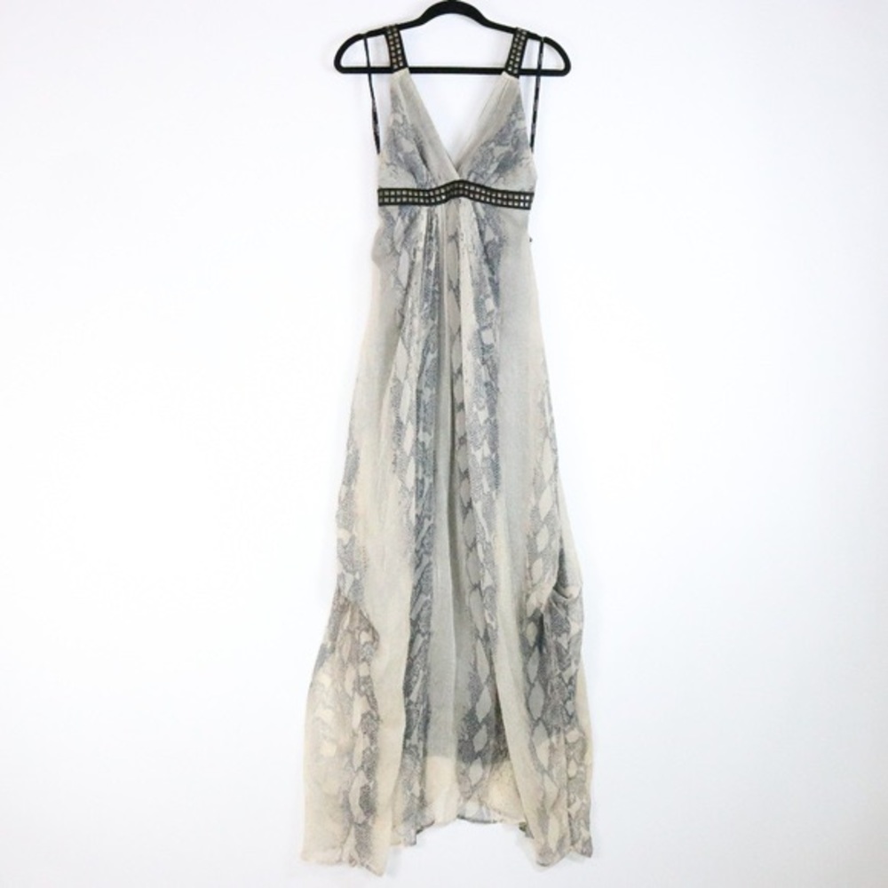 Python print studded maxi dress